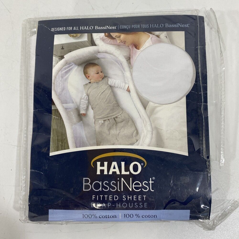 Halo Bassinest 100% Cotton Fitted Sheet for Swivel /Glide Sleeper OPEN‎ NEW